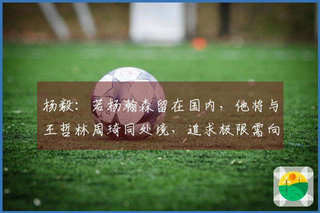 杨毅：若杨瀚森留在国内，他将与王哲林周琦同处境，追求极限需向姚明学习